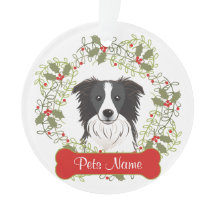 Border Collie Customisable Ornament