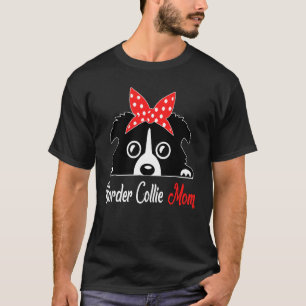 Border Collie Cute Mum Mummy Christmas Dog T-Shirt