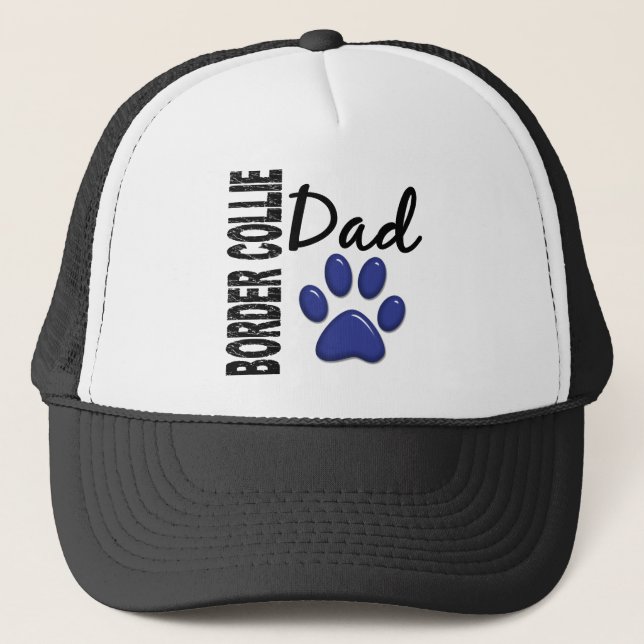 Border Collie Dad 2 Trucker Hat (Front)