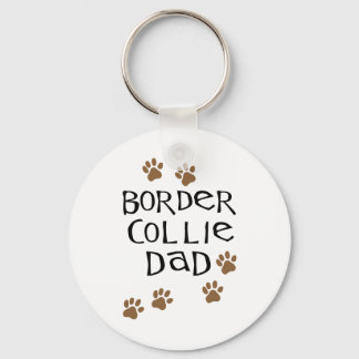 Border Collie Dad Key Ring