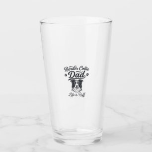 Border Collie Dad Life Is Ruff Vintage Shirt Desig Glass