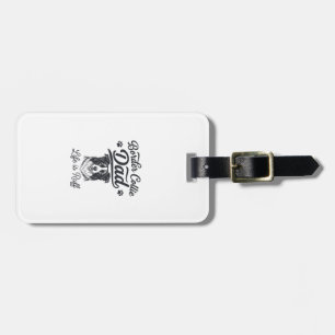 Border Collie Dad Life Is Ruff Vintage Shirt Desig Luggage Tag