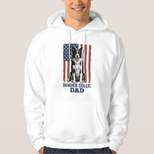 Border Collie Dad Patriotic Vintage Dog Shirt Desi