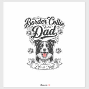 Border Collie Dad Vintage Engraving Dog Shirt Desi