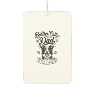 Border Collie Dad Vintage Engraving Dog Shirt Desi Car Air Freshener