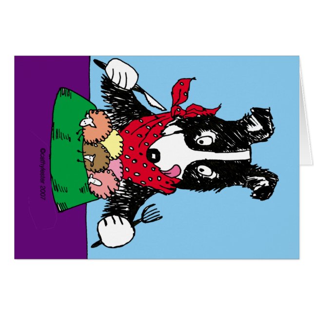 Border Collie Dinner (Front Horizontal)