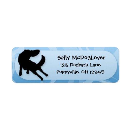 Border Collie Disc Dog Return Address Label