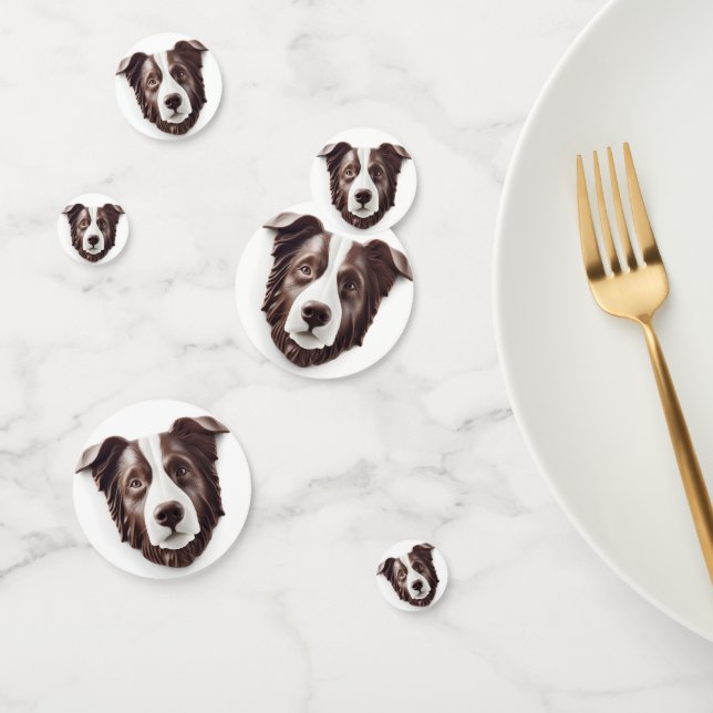 Border Collie Dog 3D Inspired Confetti (Group)