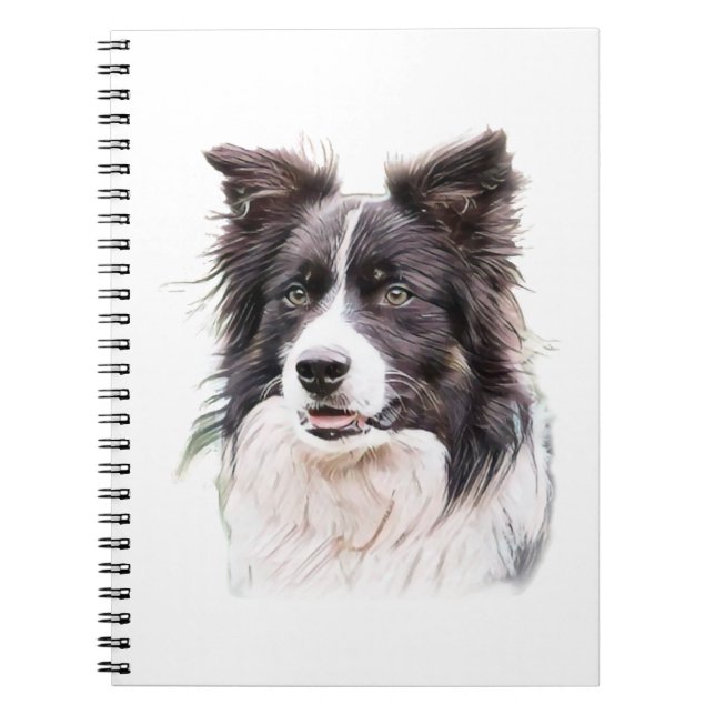 Border Collie Dog Animal Notebook (Front)
