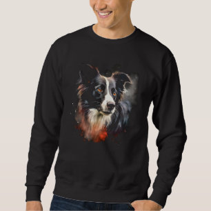 Border Collie Dog Australian Shepherd Graffiti Art Sweatshirt