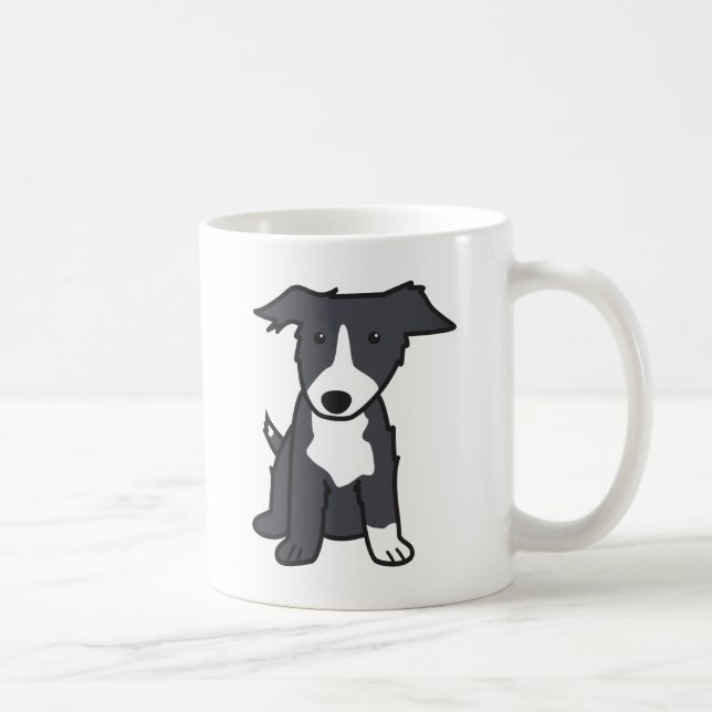 Border Collie Dog Breed Cartoon Mug (Right)