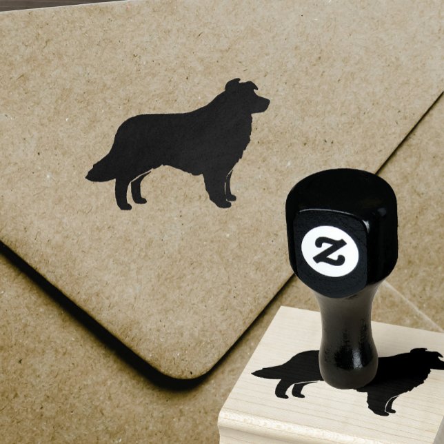 Border Collie Dog Breed Silhouette Rubber Stamp (Creator Uploaded)