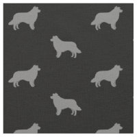 Border Collie Dog Breed Silhouettes Patterned