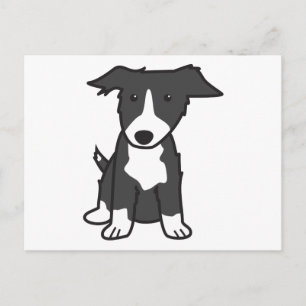 Border Collie Dog Cartoon Postcard