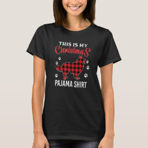 Border Collie Dog  Christmas Cute My Christmas Paj T-Shirt