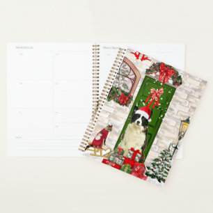 Border Collie Dog Christmas   Planner