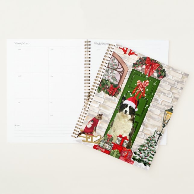 Border Collie Dog Christmas   Planner (Display)