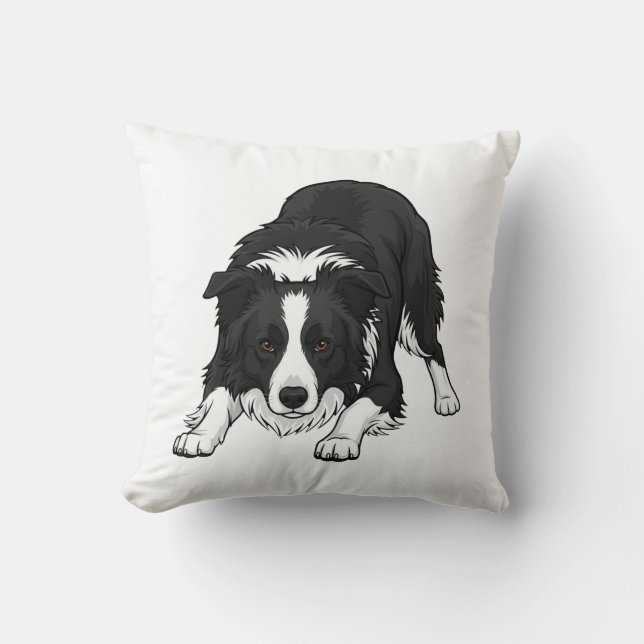 Border Collie Dog Cushion (Front)