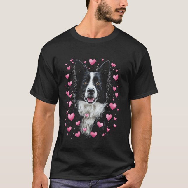 Border Collie Dog Cute T-Shirt (Front)