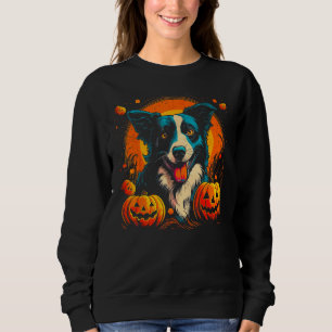 Border Collie Dog Halloween Theme Sweatshirt