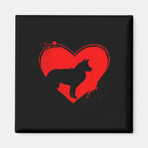 Border Collie Dog Heart Shape Valentine Dog Lovers Magnet