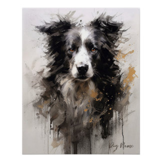 Border Collie dog in the wind 005 - Yacobsen Deros Poster