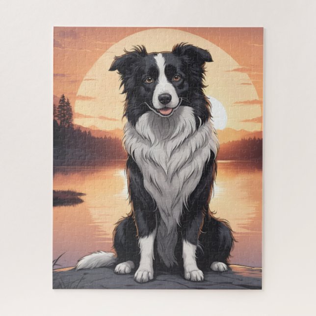 Border Collie Dog Jigsaw Puzzle (Vertical)