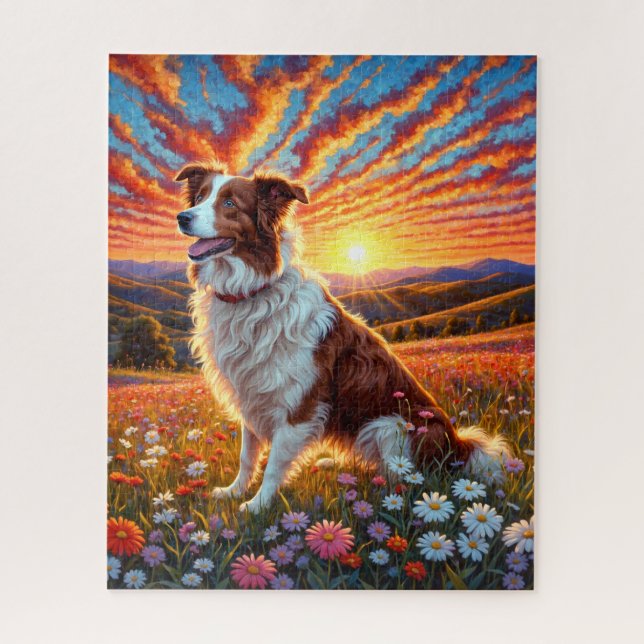 Border Collie Dog Jigsaw Puzzle (Vertical)