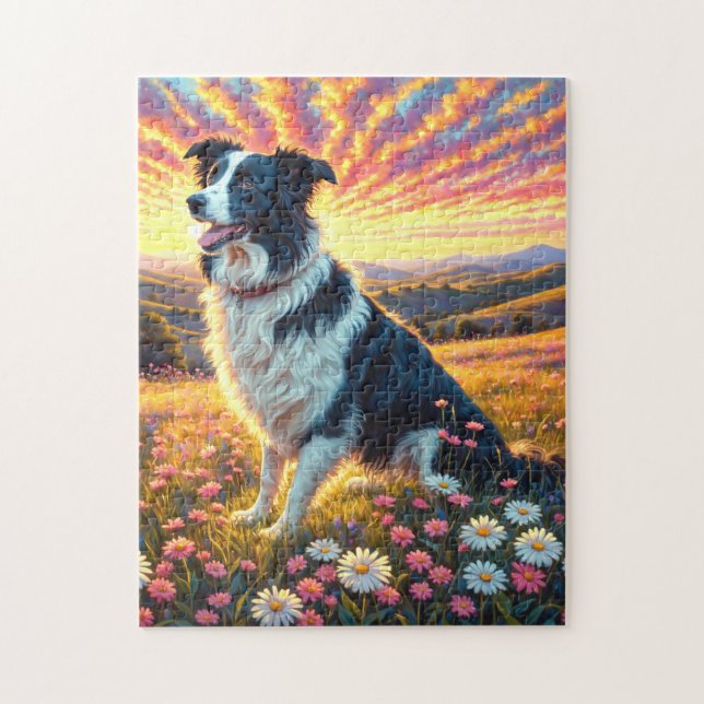 Border Collie Dog Jigsaw Puzzle (Vertical)
