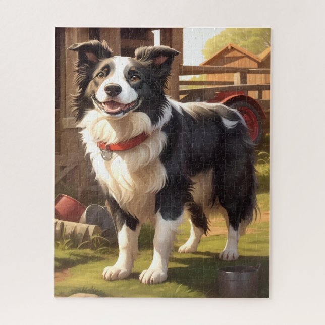 Border Collie Dog Jigsaw Puzzle (Vertical)
