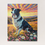 Border Collie Dog Jigsaw Puzzle<br><div class="desc">Border Collie Shepherd Dog beautiful puzzles,  art tiles,  stockings,  notebooks and farm planners.  Phone cases and other products too. Add this image to other products.  Add your own text too.  Lots of pets in my stores.</div>