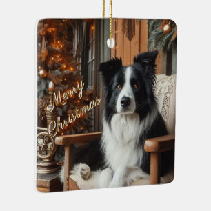 Border Collie Dog Lover Christmas Gift Ornament