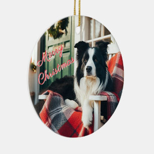 Border Collie Dog Lover Christmas Gift Ornament