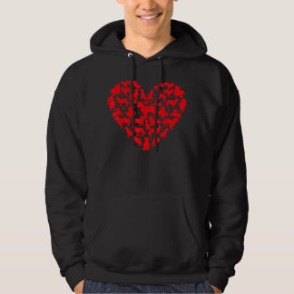 Border Collie Dog Lover Heart Border Collie Valent Hoodie