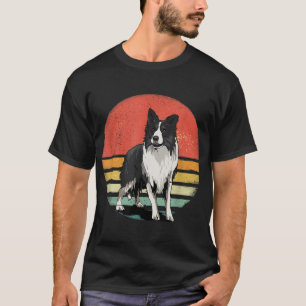 Border Collie Dog Lover Retro Vintage 70s Dog Pet T-Shirt