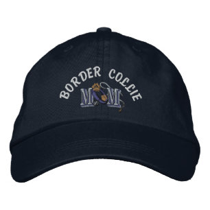 Border Collie Dog MOM Embroidered Hat