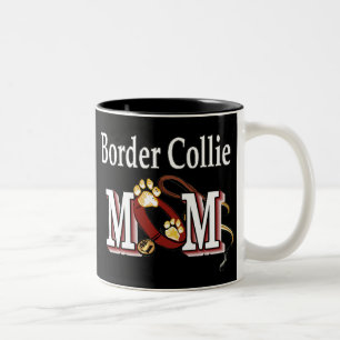 Border Collie Dog MOM Two-Tone Coffee Mug