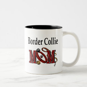 Border Collie Dog MOM Two-Tone Coffee Mug