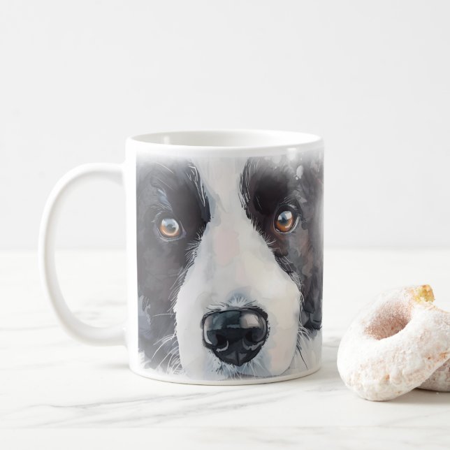 Border Collie Dog Mum Coffee Mug (With Donut)