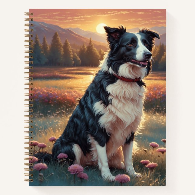 Border Collie Dog Notebook (Front)