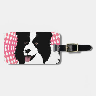 Border Collie Dog Pop Art Pet Customise Luggage Tag