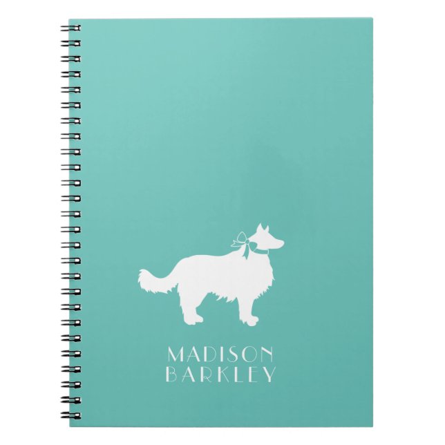 Border Collie Dog Puppy Notebook (Front)