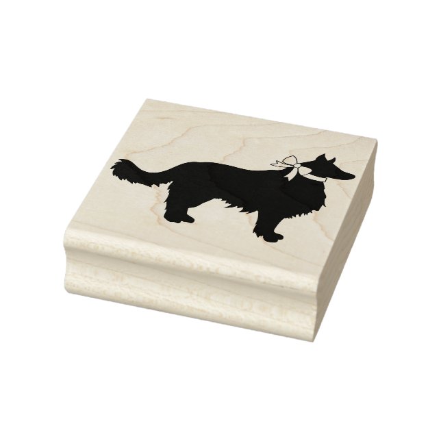 Border Collie Dog Puppy Rubber Stamp (Stamp)