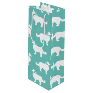 Border Collie Dog Puppy Wine Gift Bag