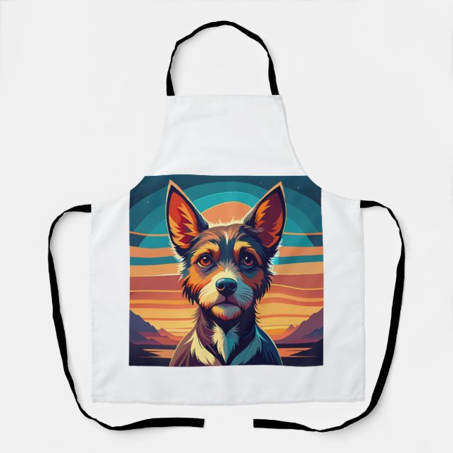 Border Collie Dog Shirt Apron (Front)
