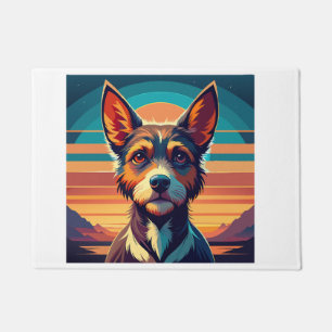 Border Collie Dog Shirt Doormat