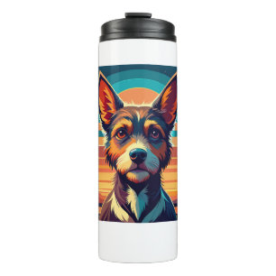 Border Collie Dog Shirt Thermal Tumbler
