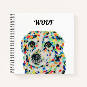 Border Collie Dog Square Notebook