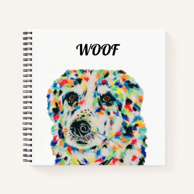 Border Collie Dog Square Notebook (Front)