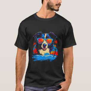 Border Collie Dog Summer Party T-Shirt